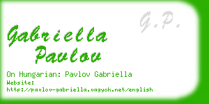 gabriella pavlov business card